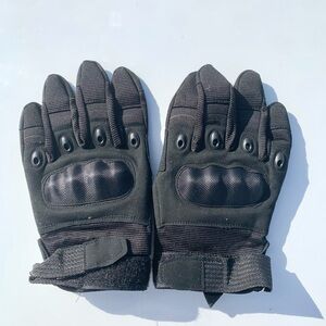 Tactical / Motorcycle Black Protective Gloves with Knuckle Guards Size Large(?)